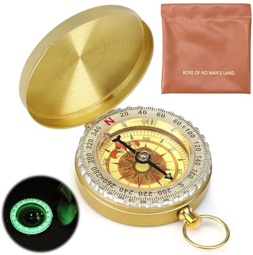 Kompass Outdoor, Wasserdicht Kompass, Tragbar und Wasserdicht Taschenkompass, Compass mit Fluoreszenz für Camping, Wandern und Andere Outdoor-Aktivitäten