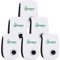 6 Pack Repelente Ultrasónico de Plagas, Repelente Ultrasónico Mosquitos para Anti Mosquitos, Cucarachas, Ratones, Moscas, Arañas, Roedores, 100% Inofensivo para Mascotas y Humanos (Black)