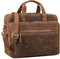 STILORD 'Walt' Vintage Aktentasche Leder Herren Damen Lehrertasche XL groß Büro Business Umhängetasche für 15,6 Zoll Laptop Echt Leder, Farbe:kreta - braun