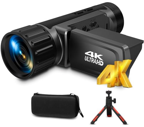 2 in 1 Monocular Telescope Camera, Max 4000ft 104X Digital Telescope with 3.0 Screen/Hood/Battery/SD Card/Case, 4K Video Camera Camcorder Manual Focus 48MP Photo Timelapse Camera