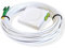 CONBIC® FTTH KIT - Glasfaserkabel vorkonfektioniert mit Anschlussdose, LC/APC 8°, weiß, OS2 Patchkabel, 4.0mm Durchmesser, 9/125μm, LSZH, FTTH Lichtwellenleiter, G.657.A2. (25m)