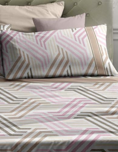 Laura Biagiotti Bettwäsche-Set für Doppelbett, Maxi, 100 % Baumwolle, Perkal (Taupe)