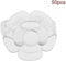 50Pcs ABS Nail Art Display Rings, Floral Design Nail Color Chart Practice Rings for Gel Polish Bottles, Salon Nail Technician Supplies (50 Pieces) (Rose transparent style)