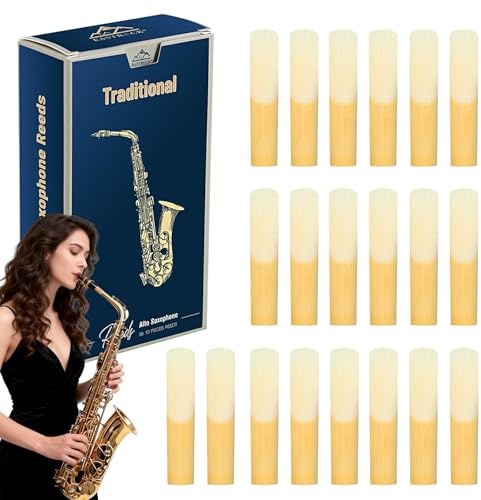 20 Stück Traditionelle Altsaxophon-Blätter 2,5, Saxophon Blätter, Professionelle Altsaxophon-blätter, altsaxophon-Blätters Für Anfänger Und Saxophonisten