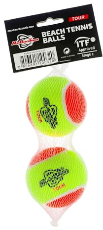 MBT TOUR - 2 balles de beach tennis TOUR - STAGE 2 - ITF APPROVED - Homologuées circuits FITP (1 paire)