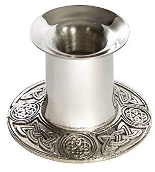 Wentworth Pewter Kerzenständer aus keltischem Zinn, Kerzenhalter Höhe 80 mm