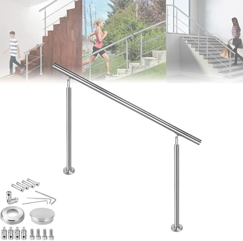 SAILUN Main courante escalier,160cm Garde-corps en acier inoxydable,pour escaliers,balustrade,balcon