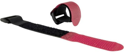 VELCRO® E1010000433002 Klettband zum Bündeln Haft- und Flauschteil (L x B) 360 mm x 25 mm Schwarz, Rot 10 St.