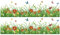 Wandkings Bordüre - Wähle ein Motiv - Gras mit bunten Blumen - 2x selbstklebende Wandbordüren je 100 cm - Gesamtlänge: 200 cm - Höhe: 24 cm