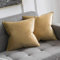 MIULEE 2er Set Samt Kissenbezug Flansch Kissenhülle Dekorative Sofakissen Dekokissen Umwickelte Kante Kissenbezüge Zierkissenbezug für Sofa Wohnzimmer Schlafzimmer 45x45 cm Khaki