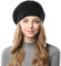 Alleza Barett Mütze Damen Baskenmütze Winter Strick Barett Wollmütze gefüttert mit Teddyfleece warm