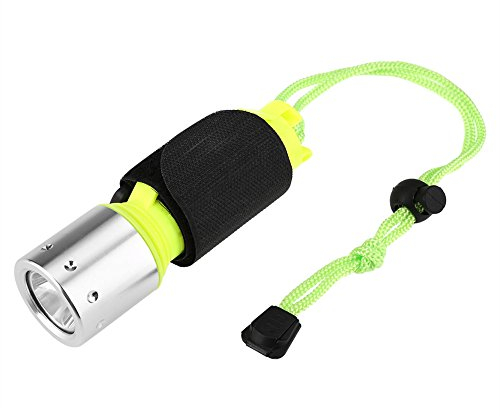 Caredy Torcia Subacquea Subacquea, T6 Ad Alta Potenza Giallo 10000 Lumen Super Bright LED Impermeabile Submarine Light 3 modalità
