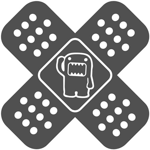 Decus Shop DOMO KUN PFLASTER Kreuz XL 1025 (grau) // Sticker OEM JDM Style Aufkleber