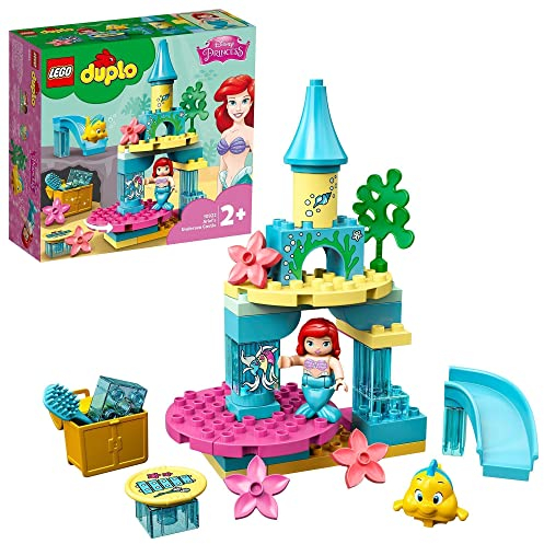 LEGO 10922 DUPLO Disney Princess Arielles Unterwasserschloss mit Arielle der kleinen Meerjungfrau Mini-Puppe, Spielzeug für Kleinkinder ab 2 Jahre