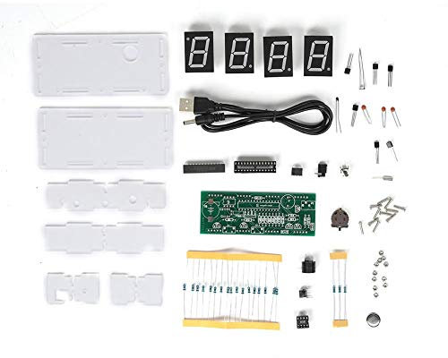 Bewinner1 DIY Horloge Électronique Kit 5 V C51 SCM Process Light Control Grand Écran LED Composants Numérique Horloge Kit DIY DIY Composant Pièces pour Pratique Apprentissage Électronique