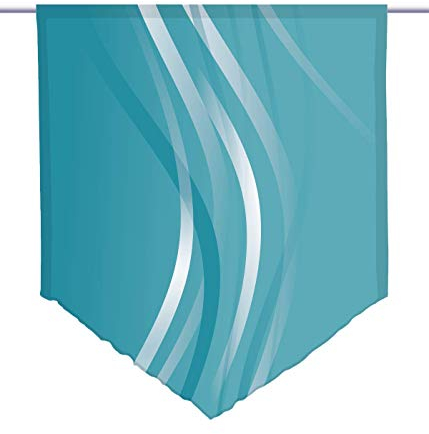 gardinen-for-life Scheibenhänger spitz Vertic türkis, Voile Transparent, Edler Scheibenhänger aus Feiner Voile in Verschiedenen Größen (HxB 75x60cm)