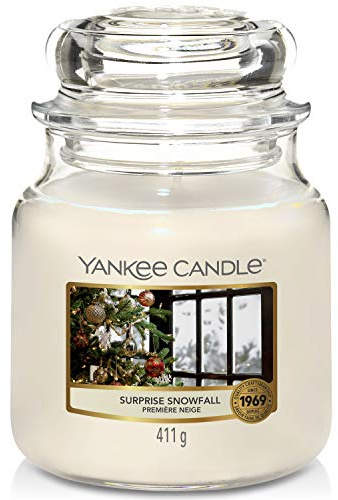 Yankee Candle Duftkerze im Glas (mittel) | Surprise Snowfall | Brenndauer bis zu 75 Stunden