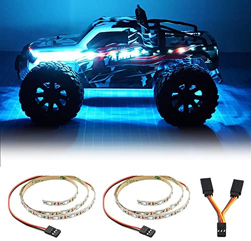 Elechawk LED Light Strip for RC Airplane, Plane Drone & Car (Ice Blue)