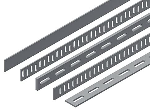 Generisch Stahl Flacheisen 40x8 mm Längst gelocht 40x9 mm (2000mm) - Haushaltswaren