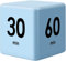 Feilifan Cube Küchen Timer Übungs Schwerkraftsensor Flip Timer für Zeitmanagement und Countdown-Einstellungen (15-20-30-60 Minuten, Blau)