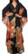 Bsubseach Plus Size Caftan Dresses for Women Swimsuit Cover Up Batwing Sleeve Summer Maxi Kaftan Dress Orange Green Flower