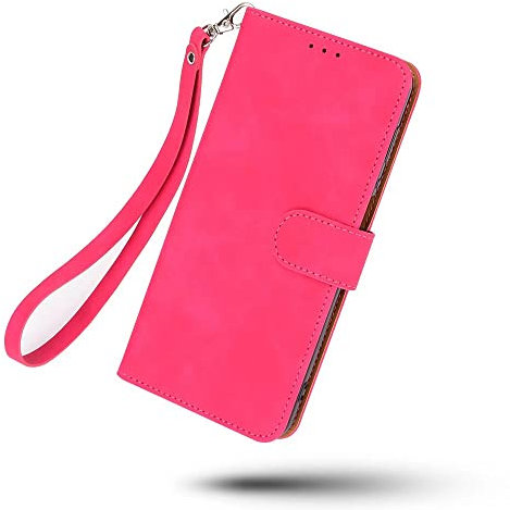 FTRONGRT Coque pour Google Pixel 3, PU Cuir + TPU Coquille, Fente pour Carte, Fonction Stand, Fermeture Magnétique, Etui pour Téléphone Portable pour Google Pixel 3 -Rose Rouge