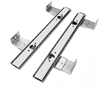 Extension Drawer Slides 30cm 40cm Rail Keyboard Shelf Runners - Metal Drawer Runners for Under Desk - Heavy Duty 60kg Load (Size : 400mm)