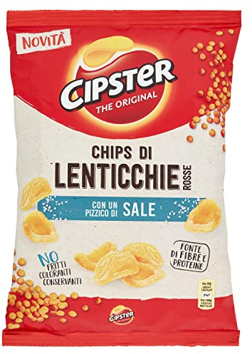 Cipster di Lenticchie Rosse al Sale, Forma Iconica e Gusto Croccante, 80g