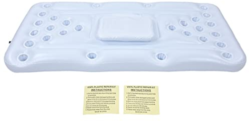 Sommer-Pool-Spiele, aufblasbarer Pong-Tisch, 6 x 3 Ft Sommerparty-Pool-Schwimmer, lustiger schwimmender Bier-Pong-Tisch aus PVC, aufblasbare Party-Spa?-Spiele