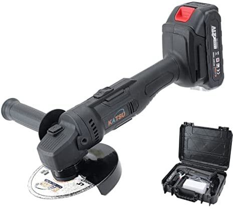 KATSU FIT-BAT 21V Smerigliatrice Angolare a Batteria 115mm 125mm con Batteria e Caricabatterie, per Taglio, Levigatura e Lucidatura 102603