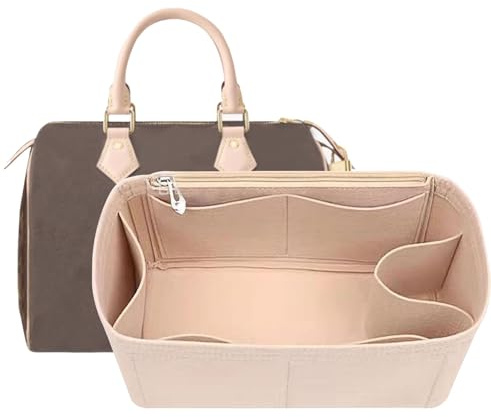 Lckaey 1083Khaki Einsatz für HandtaschenSpeedy 25, Organizer-Einsatz, für Monogramm-Tasche, Handtaschen-Schutzeinsatz​, khaki, Größe M
