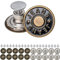 Hosen Ersatz Knöpfe, Nickel-frei, für Allergiker, Ø 20 mm Jeansknöpfe, 20 Pack, Bronze-farben, Jeans Knöpfe mit Nieten, Jeans Knopf zum Einschlagen, Metall Hosenknopf, Hose weiter machen, Hosenknöpfe