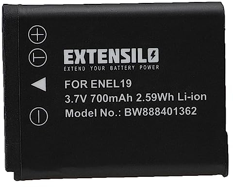 EXTENSILO Akku kompatibel mit Nikon Coolpix W100, W150, S7000 Kamera (700mAh, 3,7V, Li-Ion)
