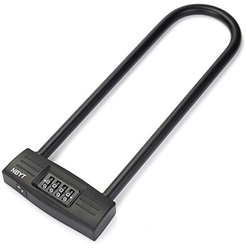 NBYT U Bike Lock - Combination Lock, Resettable, Secure Your Motorcycle, Bicycle or Fence with This Strong Shackle. Also Perfect as an Office Door Lock, Door Long Lock or Gate Combination Lock.