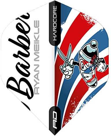 RED DRAGON Hardcore Ryan Meikle Signature Standard Dartflug - 3 Set pro Packung (insgesamt 9 Dart-Flights)