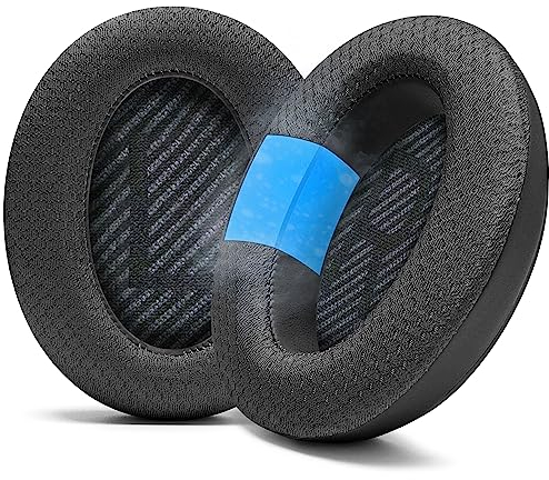WC FreeZe QC35 - Cuscinetti auricolari in gel di raffreddamento per cuffie Bose QC35 e QC35ii (QuietComfort 35) e altro | Tessuto sportivo traspirante, gel rinfrescante | Black