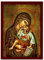 TANYANG Der Therapeut Jungfrau Maria Und Jesus Ikone Panagia Mutter Gottes Byzantinisch-Orthodoxe Religiöse Leinwand Wandkunst Für Wohnzimmer Dekor 21X30Cm Kein Rahmen