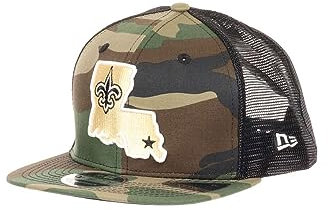 New Era New Orleans Saints NFL Woodland Camo 9Fifty Original Fit Snapback Trucker Cap - One-Size