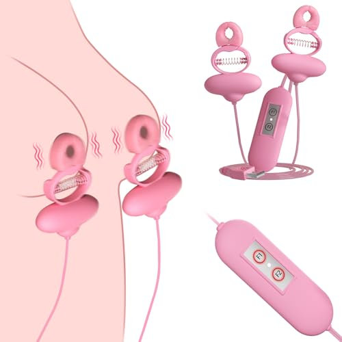 BDSMYEE Pinces à Tétons Vibrantes Femmes avec 10 Modes de Vibration, Pinces Tétons Réglable Stimulateur Clitoridien de Mamelon Jouet Sexuel pour Couples