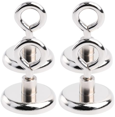 OCEUMAOA Magnete Stark Groß 60kg Neodym Magnete Extra Stark Sehr Starke Magnete für Magnetfischen,Gross Magnet 36mm 4Stück Camping Industrie Magneten
