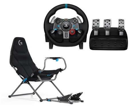 Logitech G Logitech G29 Driving Force Racing Wheel for PlayStation®4, PlayStation®3 and PC + Playseat Challenge X - Edition EU Stecker - Schwarz