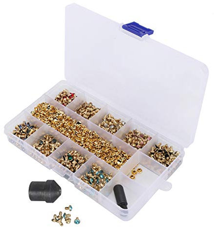 540 Ensembles De Rivets En Strass, 6 Mm Pour Maroquinerie, Strass Colorés, Rivets Rapides, Boutons, Pointes, Rivets Pour Vêtements, Sac à Main, Sacs, Chaussures, Artisanat du Cuir