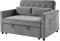 Saldosystocks Sofa Cama de Matrimonio Japon en Color Gris Terciopelo 132x92cm