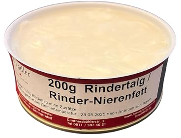 Rinder-Nierenfett/Rindertalg (200g) in der Dose hausgemacht in der fränkischen Handwerksmetzgerei