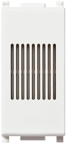Vimar 14373.SR Plana Suoneria/ronzatore, funzione settabile staccando e ruotando il coperchio di 180°, alimentazione 230 V~ 50-60 Hz, bianco