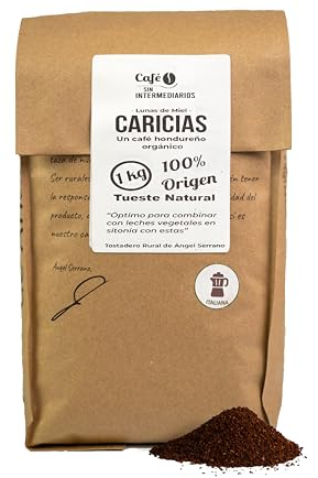 CAFE SIN INTERMEDIARIOS - Caricias - Caffè dell'Honduras per moka italiana 1Kg - Tostatura settimanale - Confezionato e macinato alla spedizione - Intensità di sapore elevata