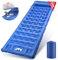 Wholede Colchón Hinchable para Camping, Colchon Ultraligera, Esterilla Camping con Bomba de Pie, Colchoneta Autoinflable para Viajes, Exteriores, Senderismo, Mochilero-Azul