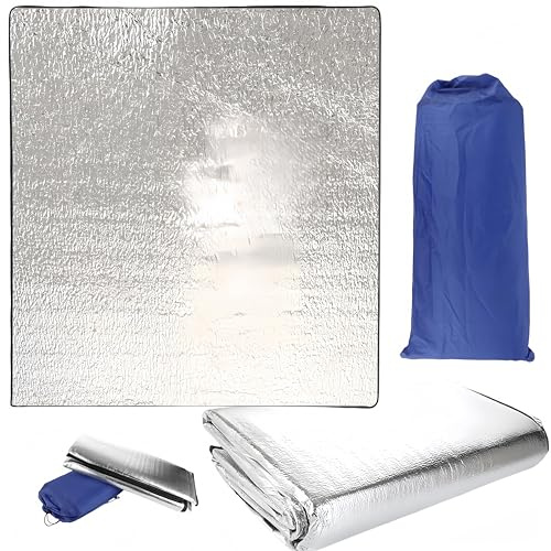 HJYDGJ 200 × 200Camping Matte aus Aluminiumfolie Ultraleicht Bodenmatte Faltbare Zeltmatte Schlafmatte Wärmeisolierend Camping Matte Ultraleicht Isolierdecke Faltbare Zeltmatte
