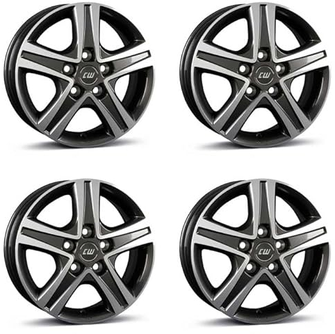 4x Borbet Felgen CWD 6x15 ET68 5x118 mistral anthracite glossy polished kompatibel mit Citroën Jumper