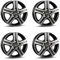 4x Borbet Felgen Alufelgen CWD 6x15 ET68 5x118 mistral anthracite glossy polished kompatibel mit Citroën Jumper